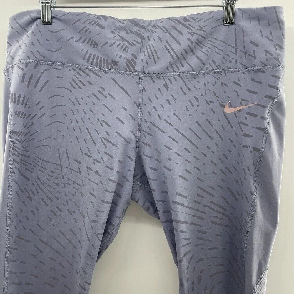 Nike‎ XXL Fast Running Women's Dri-FIT Reflective Leggings Purple DD6803-519